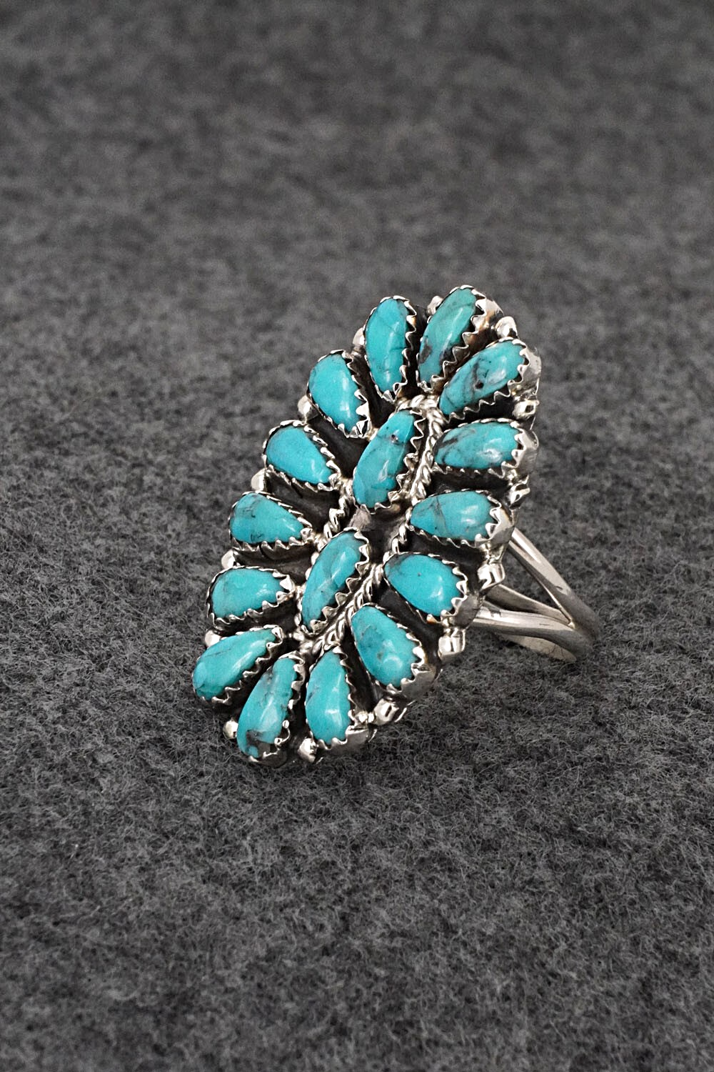 Turquoise & Sterling Silver Ring - Zeita Begay - Size 8.5