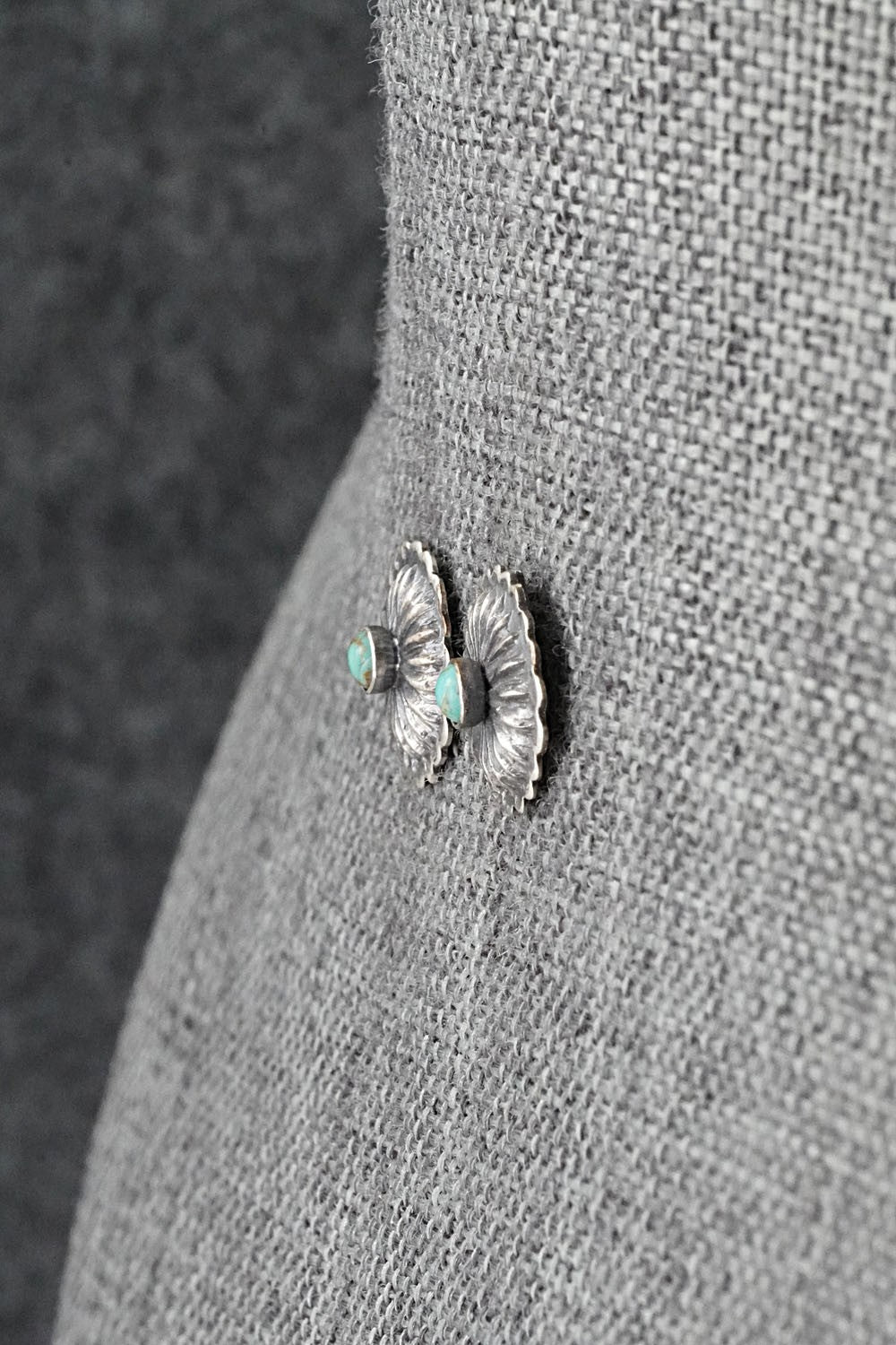 Turquoise & Sterling Silver Earrings - Terry Charlie