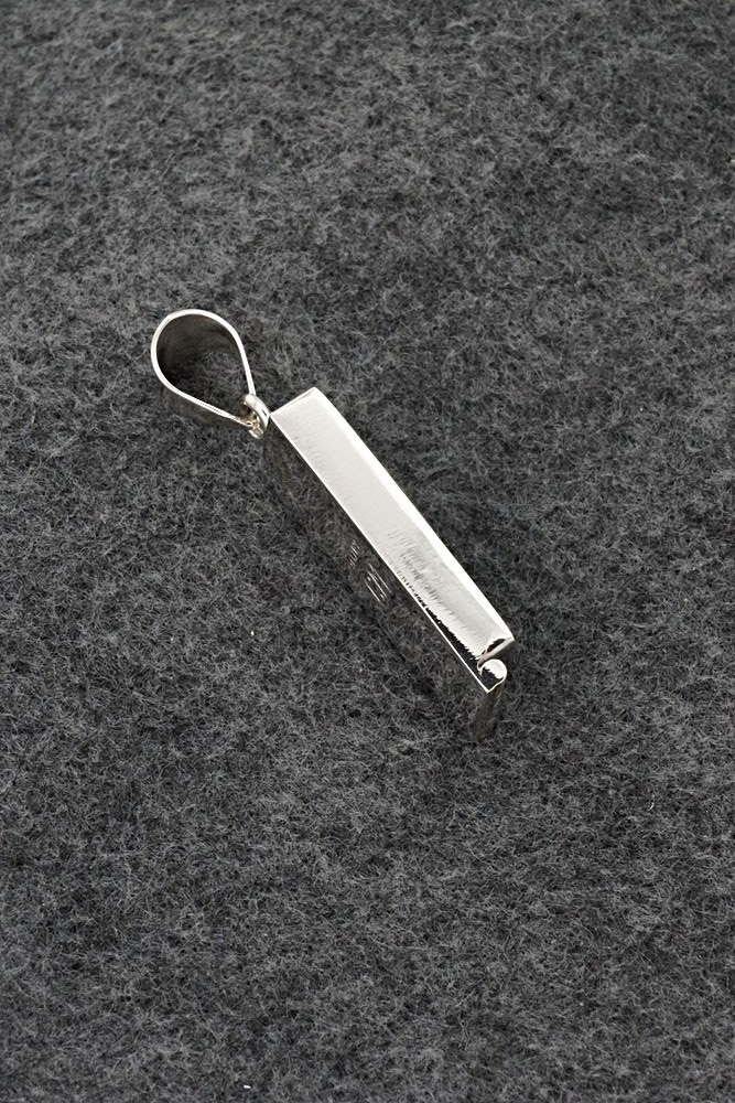 Turquoise & Sterling Silver Pendant - Curtis Manygoats