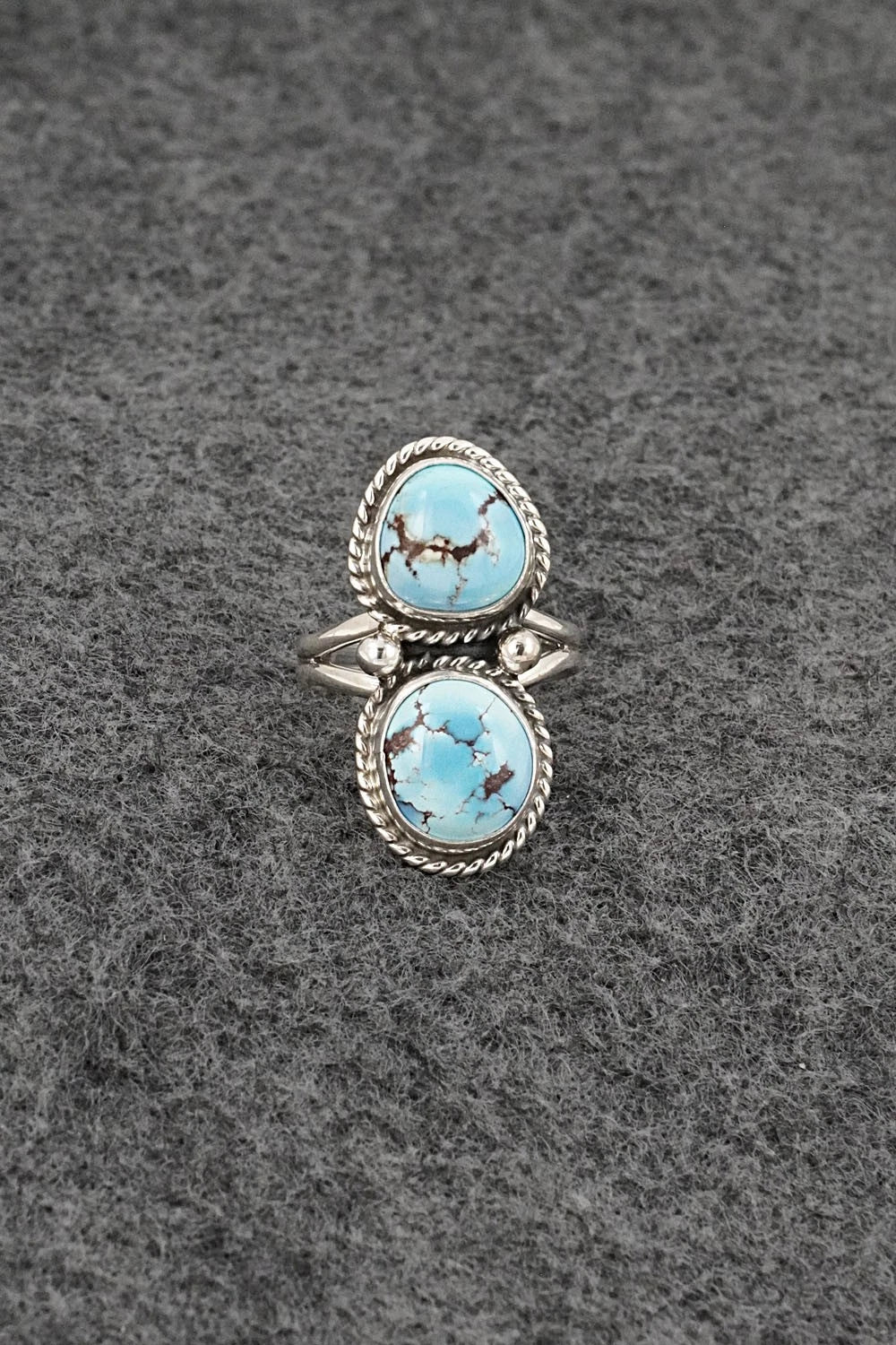 Turquoise & Sterling Silver Ring - Eugene Gruber - Size 5