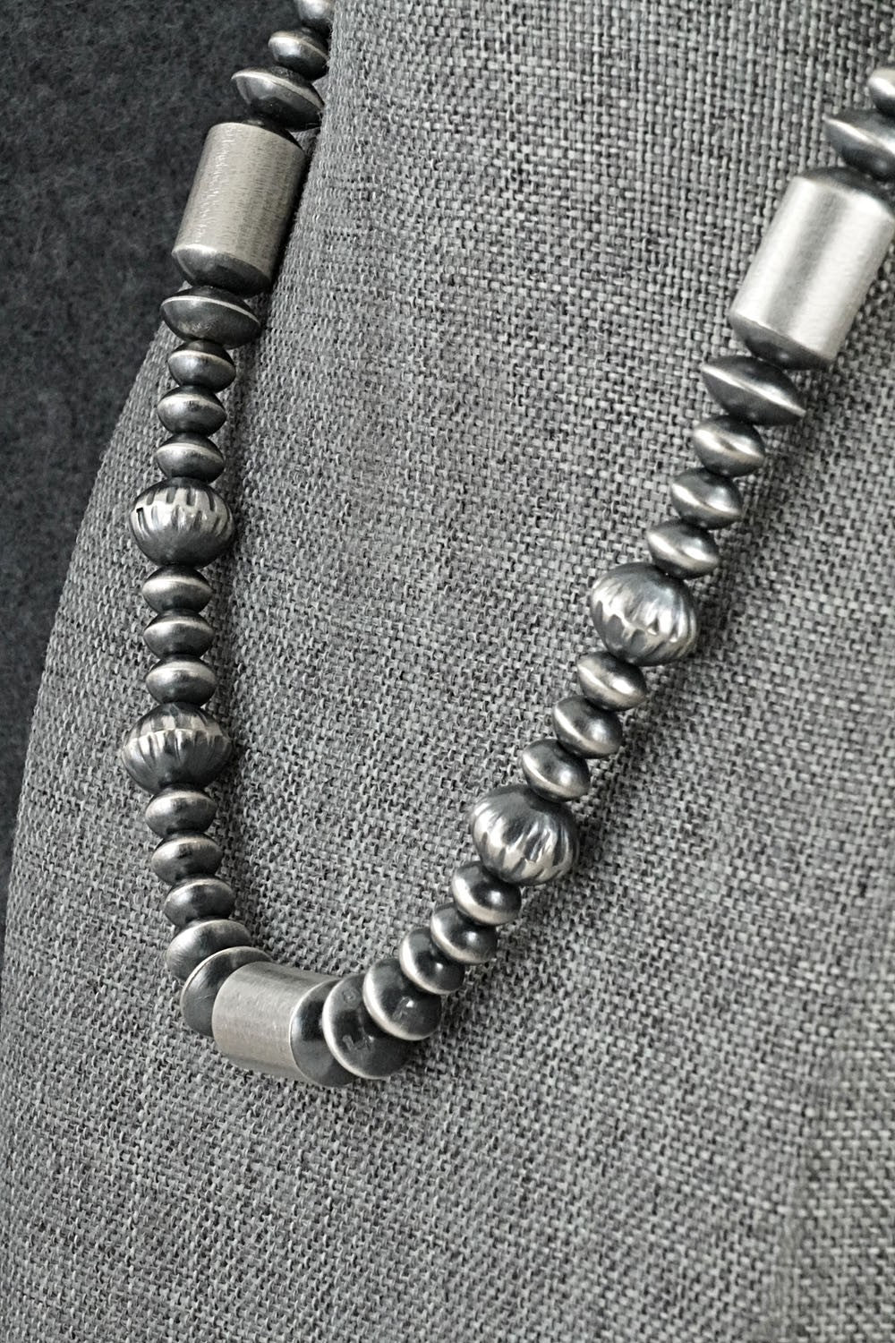 Sterling Silver Navajo Pearl Necklace 16" - Tonisha Haley