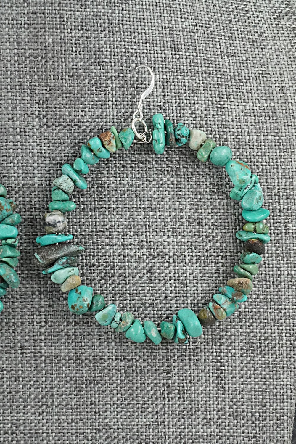Turquoise & Sterling Silver Earrings - Doreen Jake