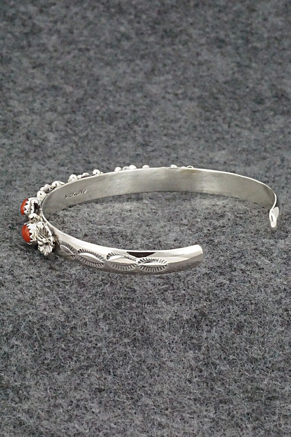 Coral & Sterling Silver Bracelet - Harris Largo