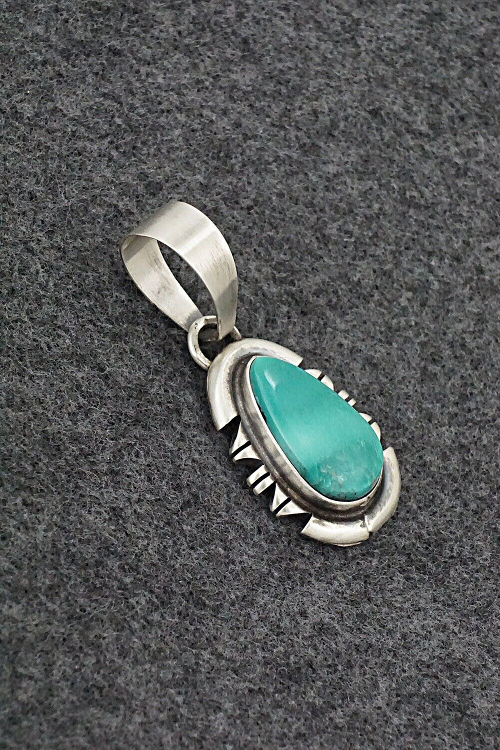 Turquoise & Sterling Silver Pendant - Randy Billy