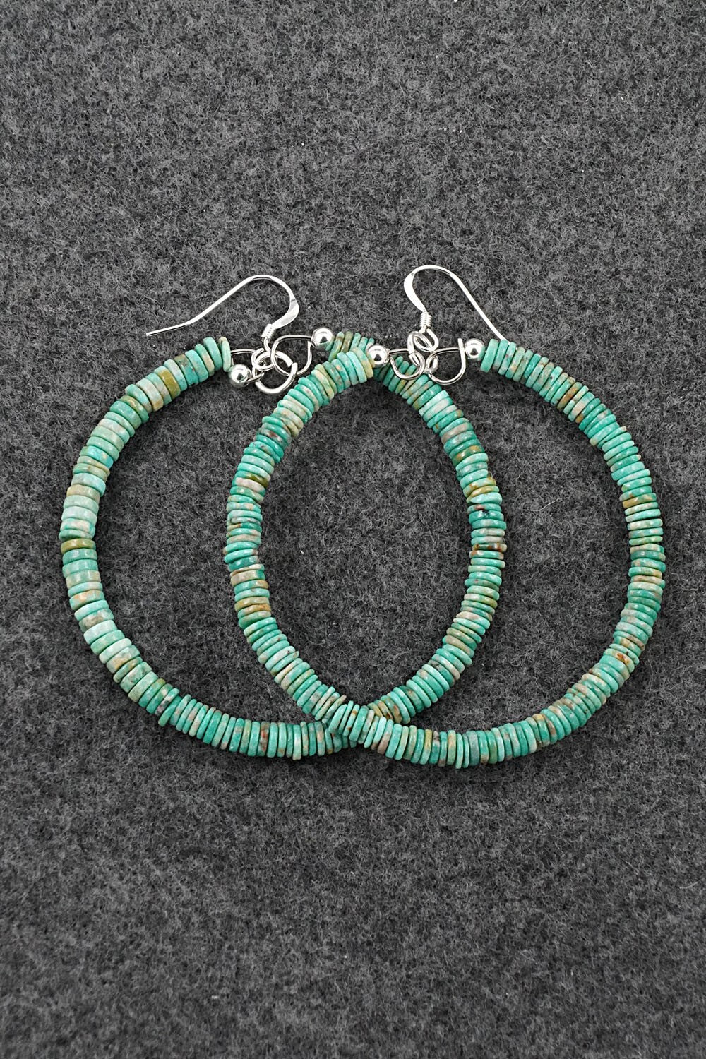 Turquoise & Sterling Silver Earrings - Doreen Jake
