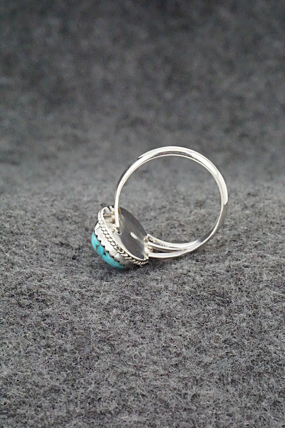 Turquoise & Sterling Silver Ring - Tom Dinetso - Size 7.5