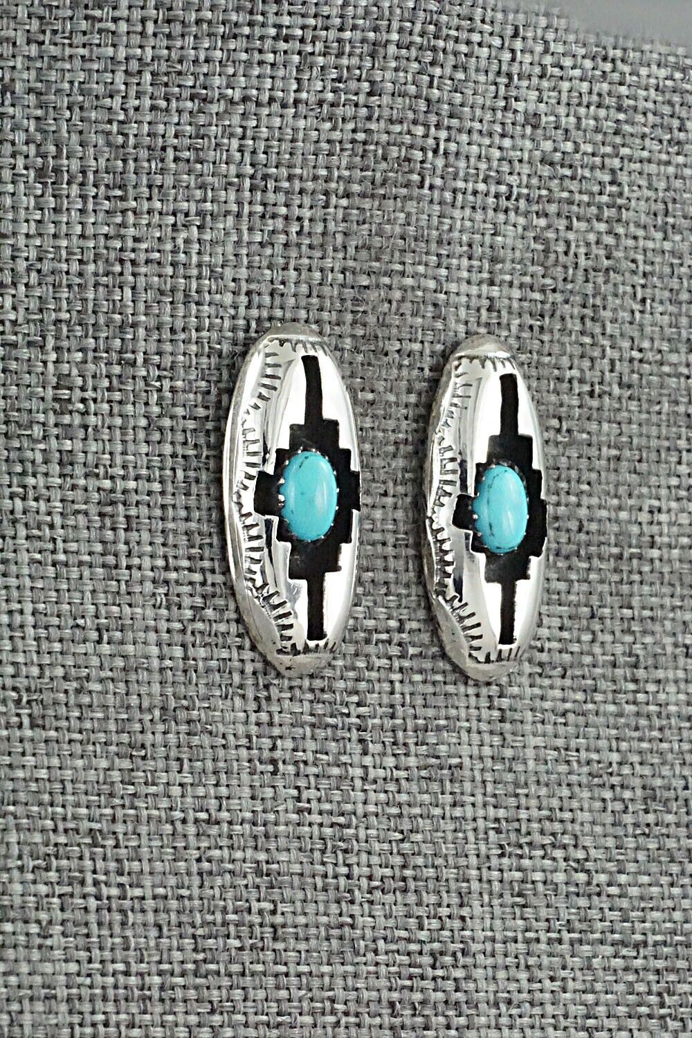 Turquoise & Sterling Silver Earrings - Felix Perry