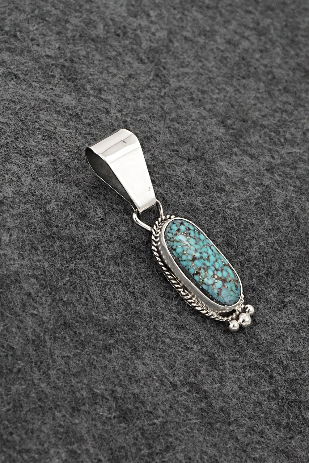 Turquoise & Sterling Silver Pendant - Rena Begay
