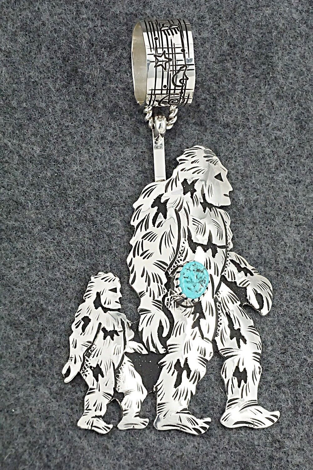 Turquoise & Sterling Silver Pendant - Richard Singer