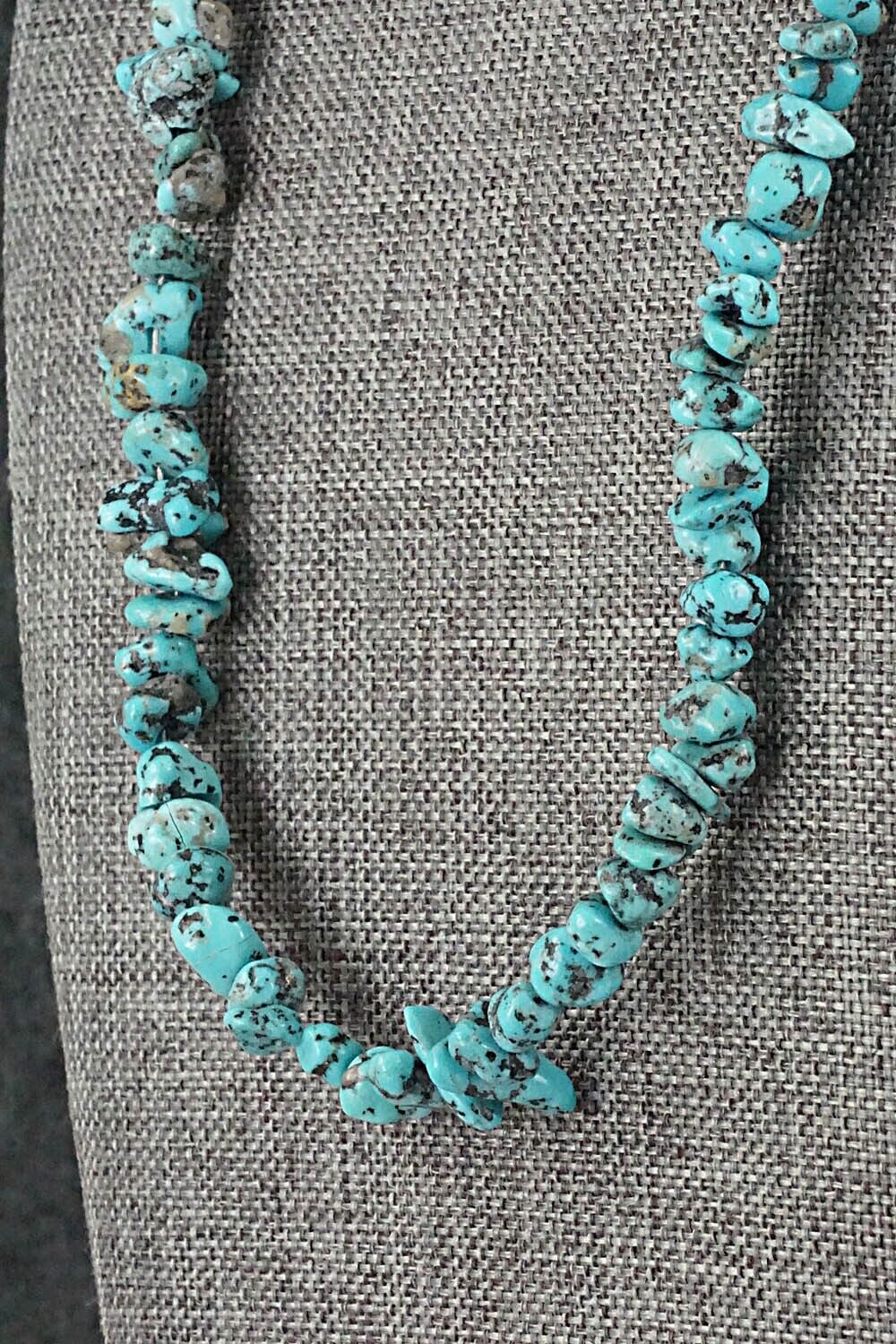 Turquoise & Sterling Silver Necklace 22" - Louise Joe