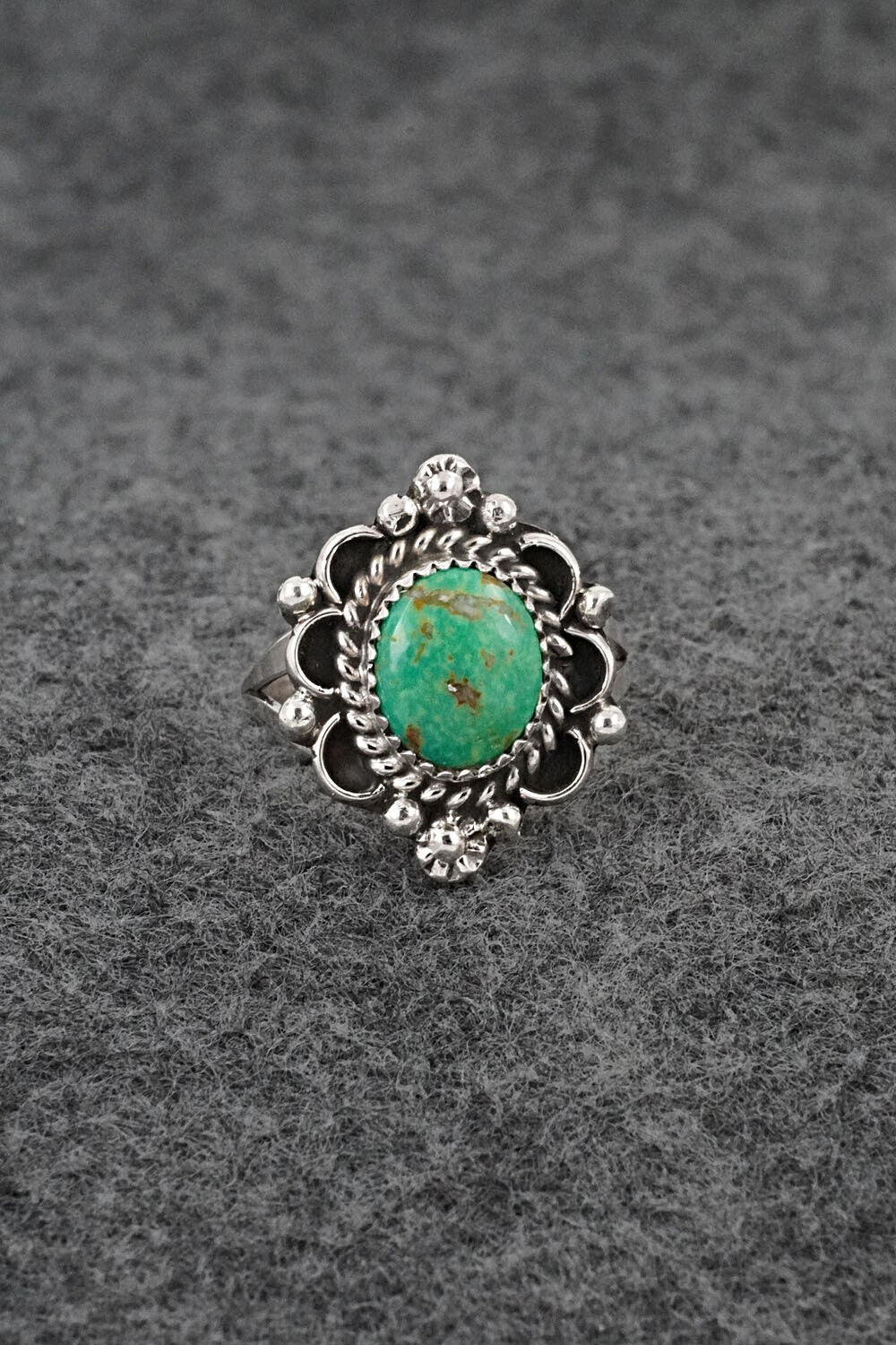 Turquoise & Sterling Silver Ring - Frieda Martinez - Size 6.5
