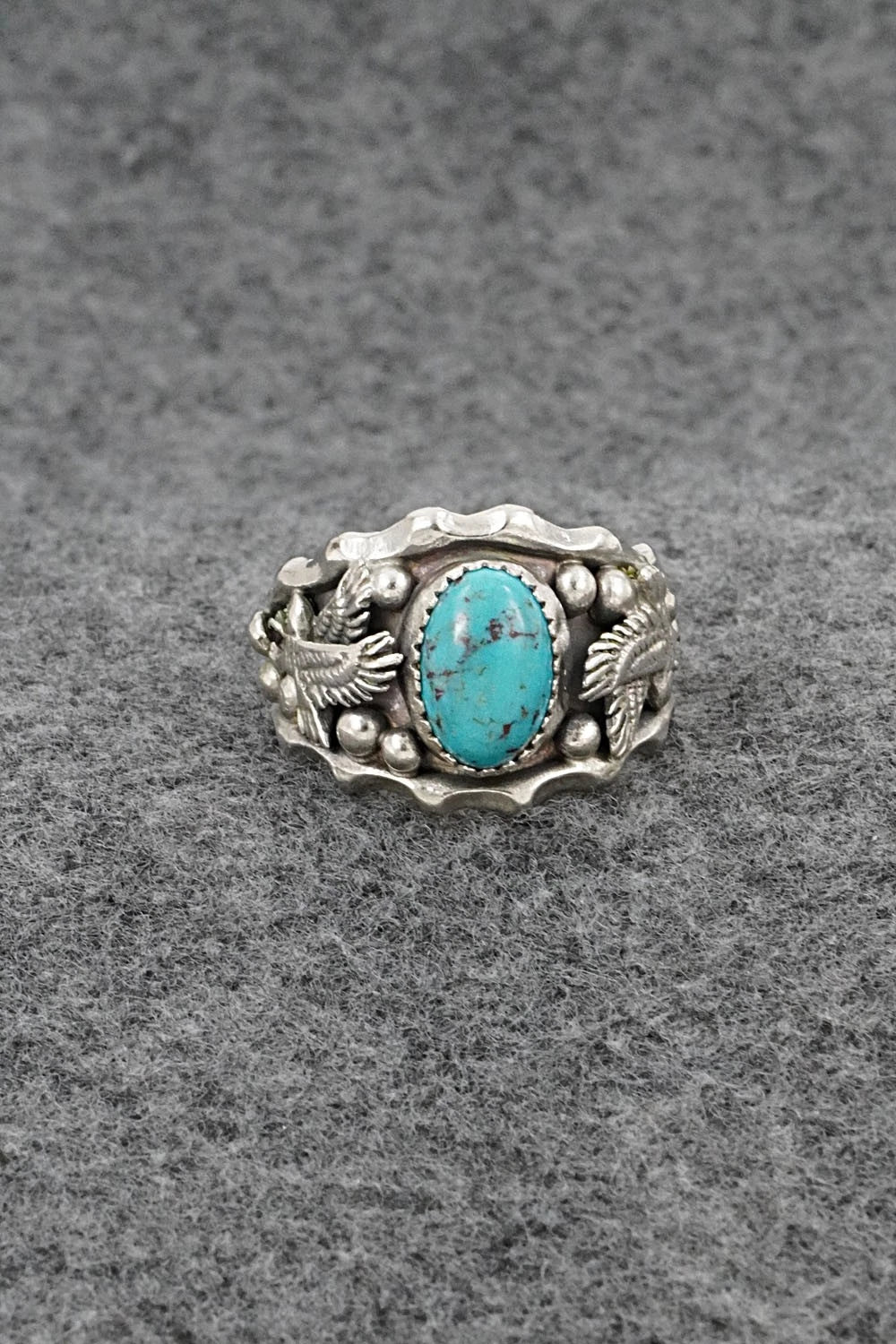 Turquoise & Sterling Silver Ring - Genevieve Francisco - Size 11