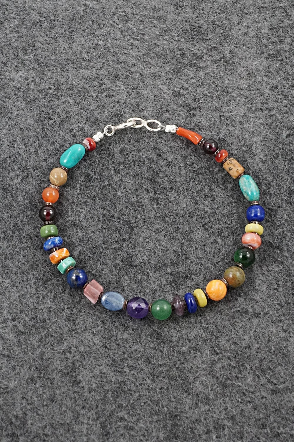Multi-Stone & Sterling Silver Bracelet - Helen Tsosie