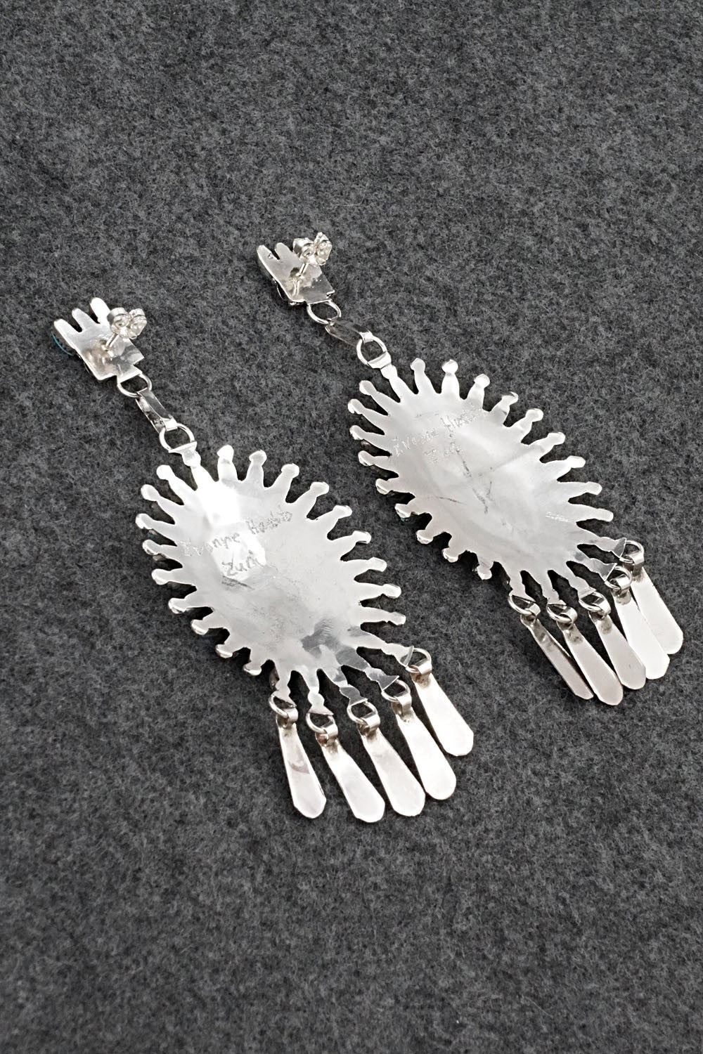 Turquoise & Sterling Silver Earrings - Evonne Hustito