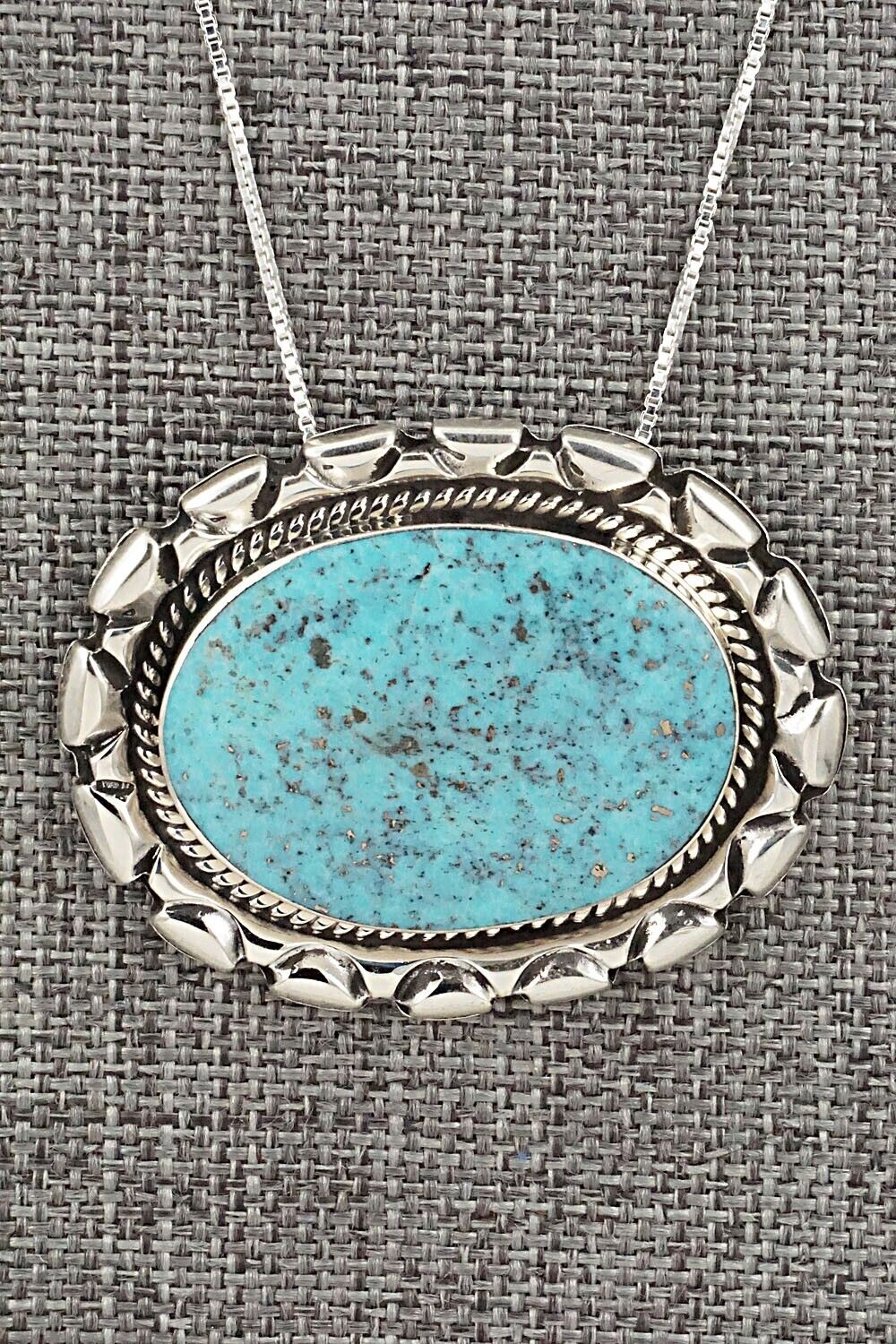 Turquoise & Sterling Silver Necklace - Jimson Belin