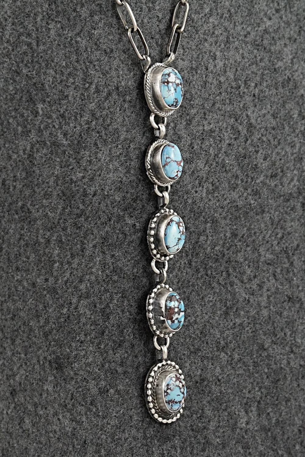 Turquoise & Sterling Silver Necklace - Bobby Johnson