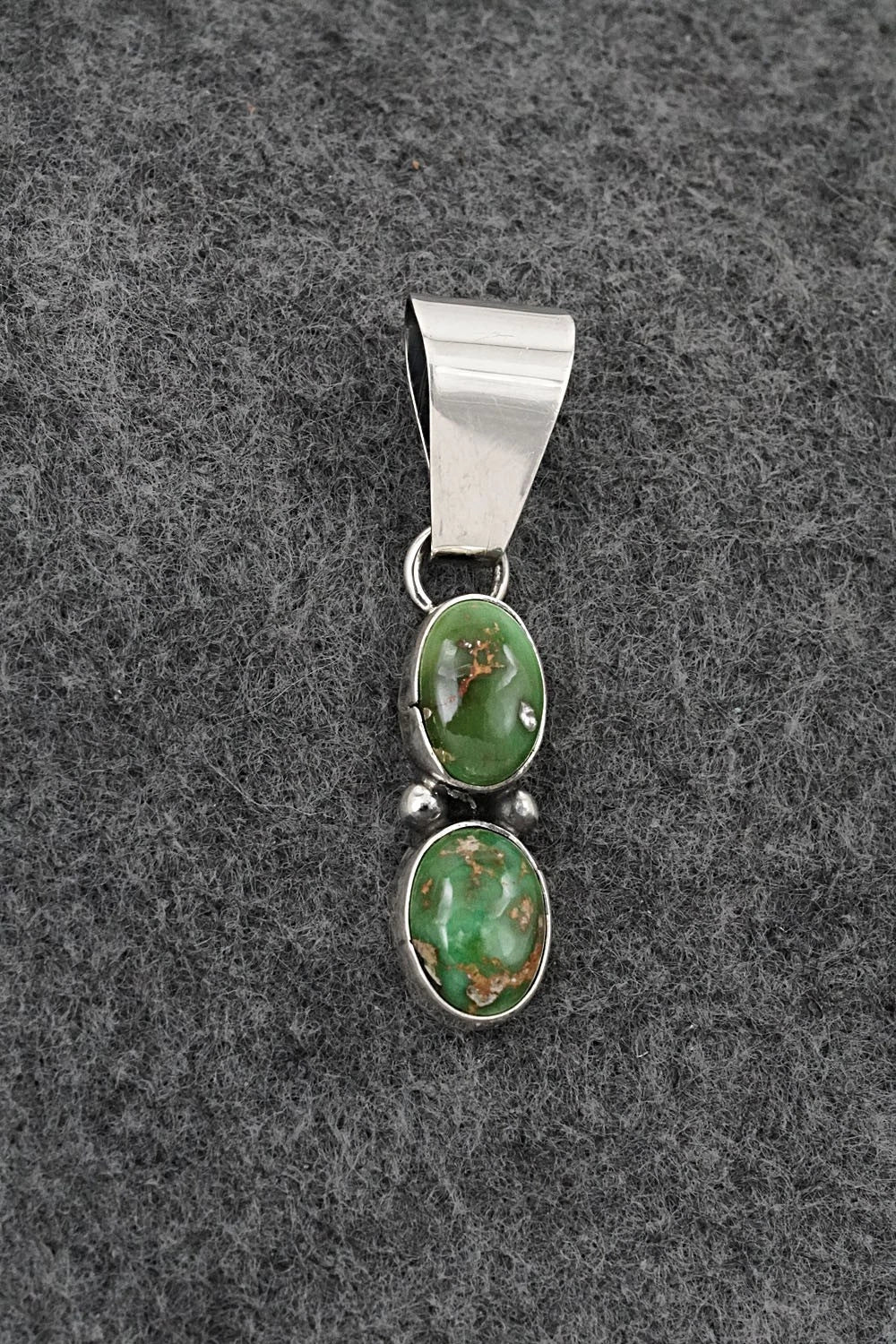 Turquoise & Sterling Silver Pendant - Eugene Gruber