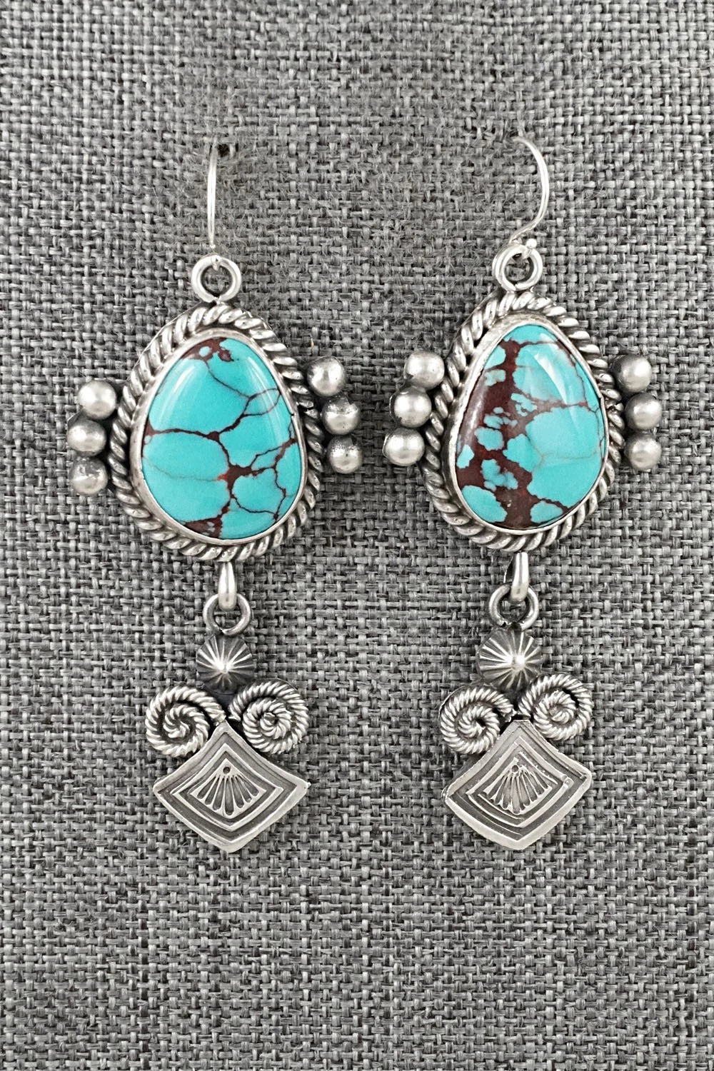 Turquoise & Sterling Silver Earrings - Michael Calladitto