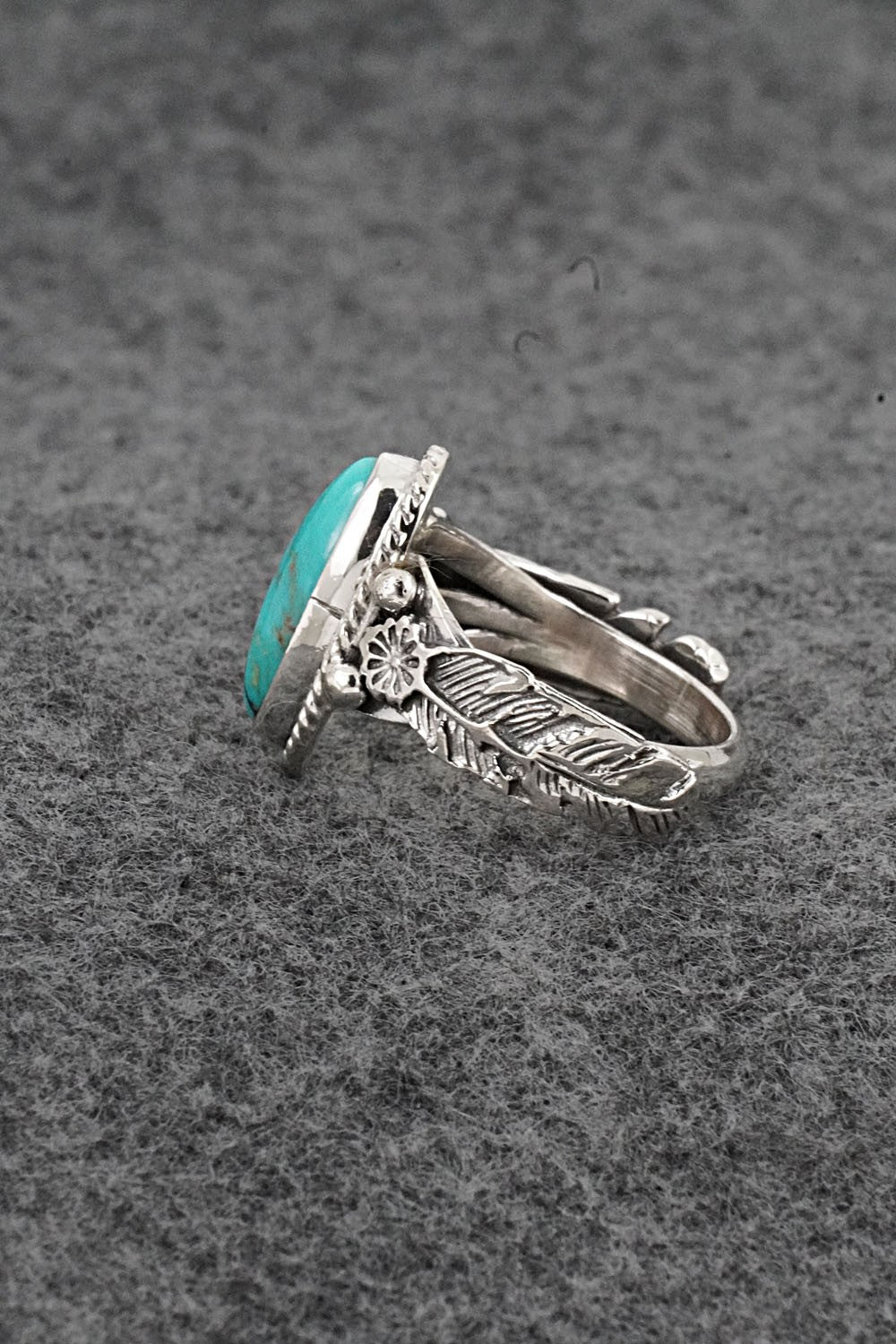 Turquoise & Sterling Silver Ring - Annette Chiquito - Size 9