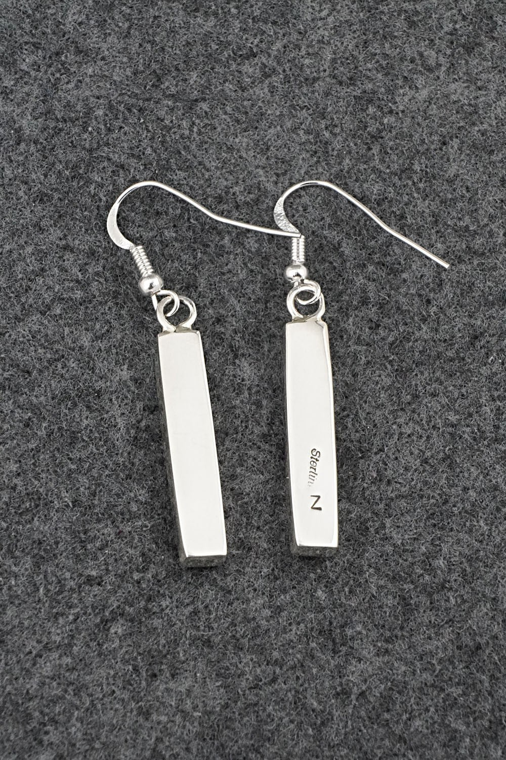 Turquoise, Spiny Oyster & Sterling Silver Earrings - Marilyn Yazzie