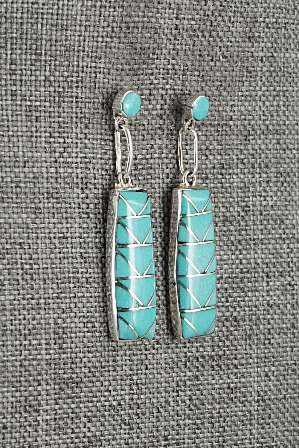 Turquoise & Sterling Silver Earrings - Phyllis Lucio