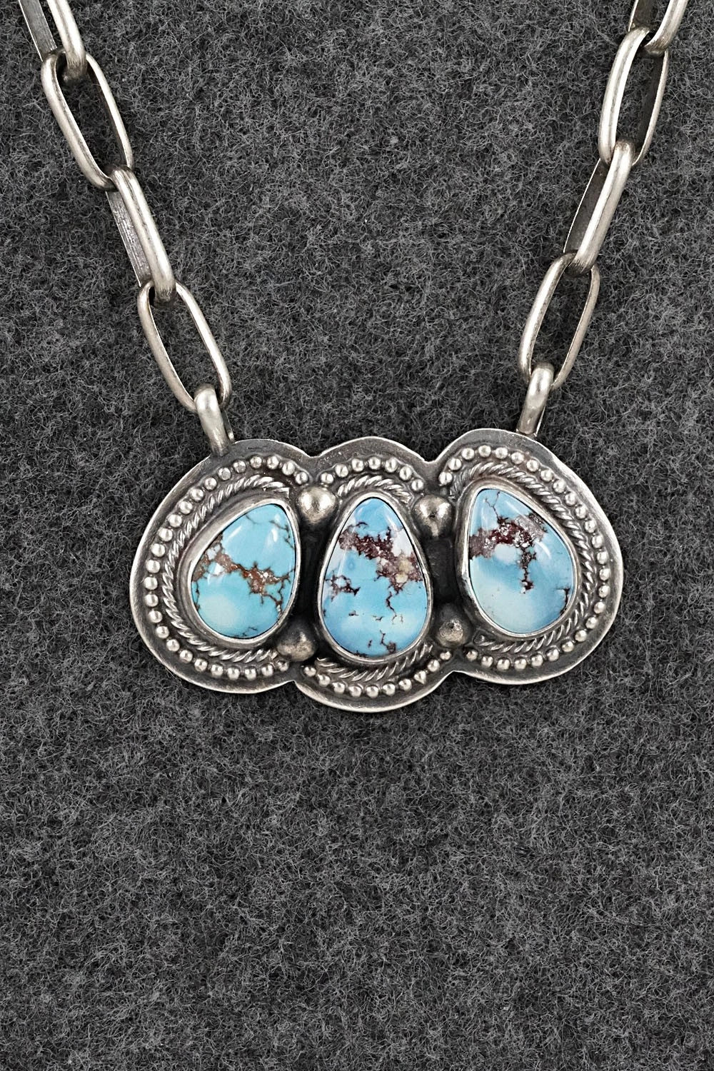Turquoise & Sterling Silver Necklace - Kathleen Livingston