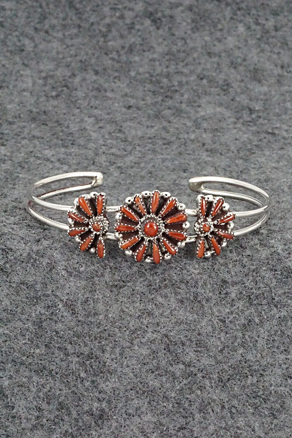 Coral & Sterling Silver Bracelet - Judy Wallace