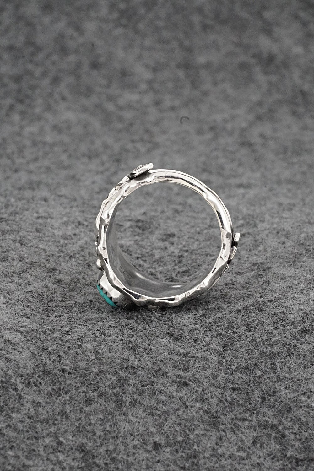 Turquoise & Sterling Silver Ring - Genevieve Francisco - Size 8.5