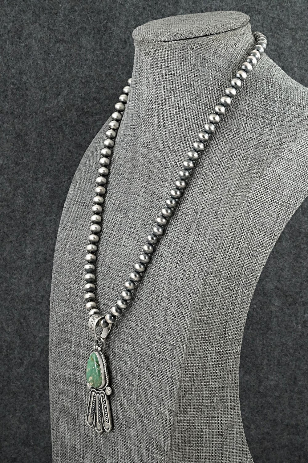 Turquoise & Sterling Silver Necklace - Verley Betone