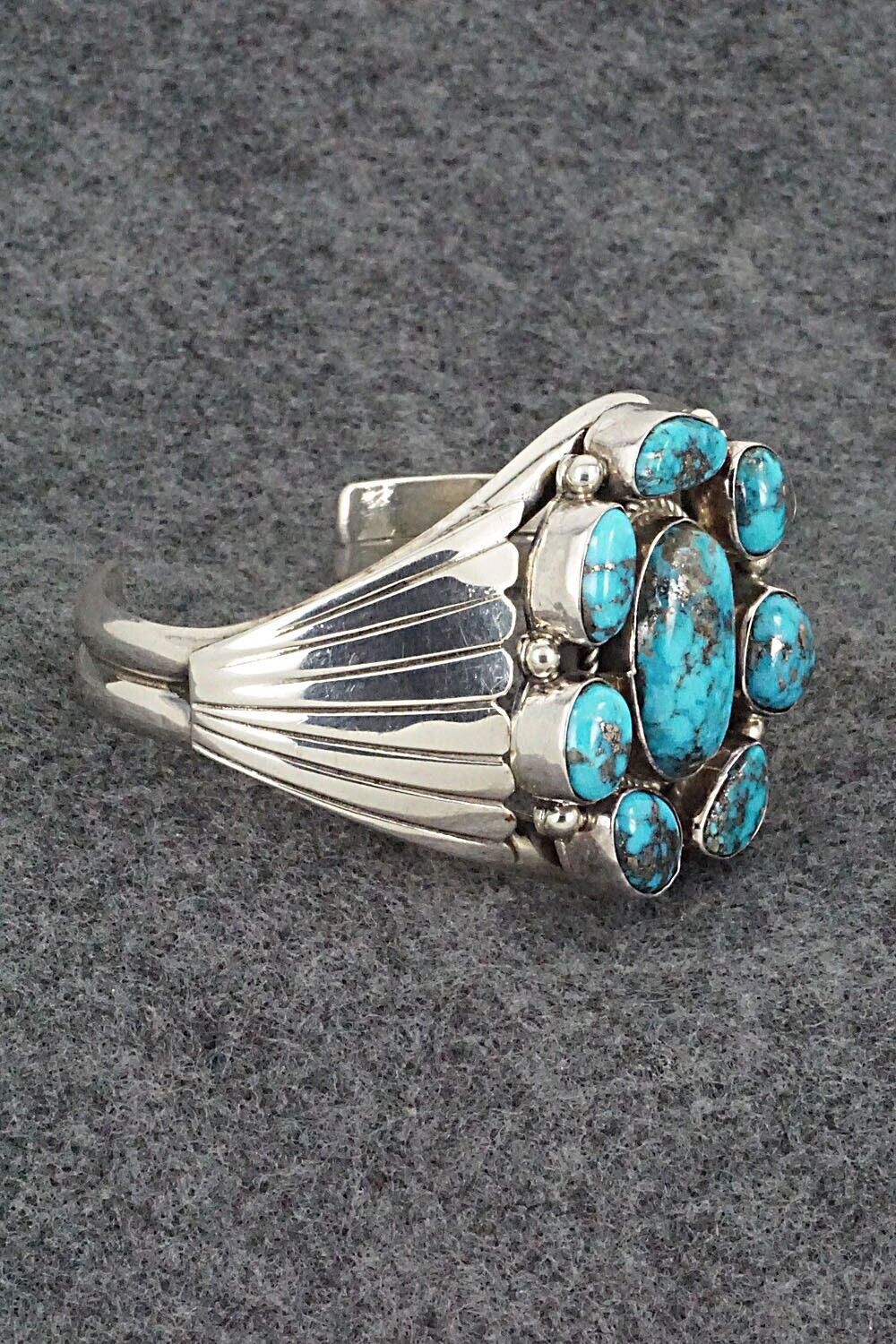 Turquoise and Sterling Silver Bracelet - Ted Brea