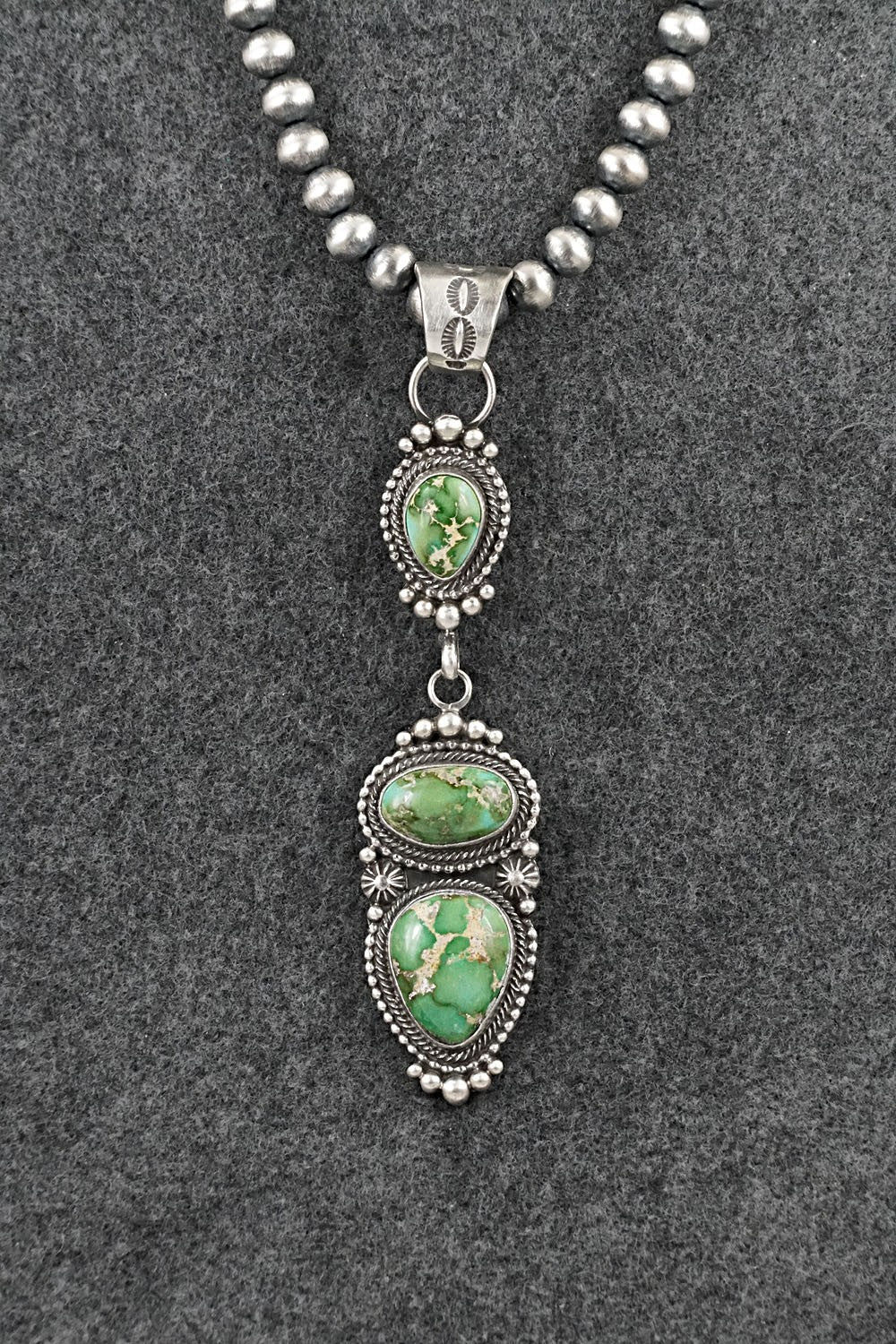 Turquoise & Sterling Silver Necklace - Tom Lewis