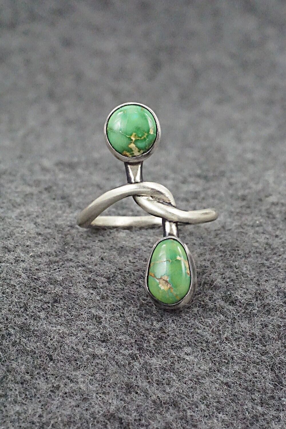 Turquoise and Sterling Silver Ring - Raymond Coriz - Size 7.5