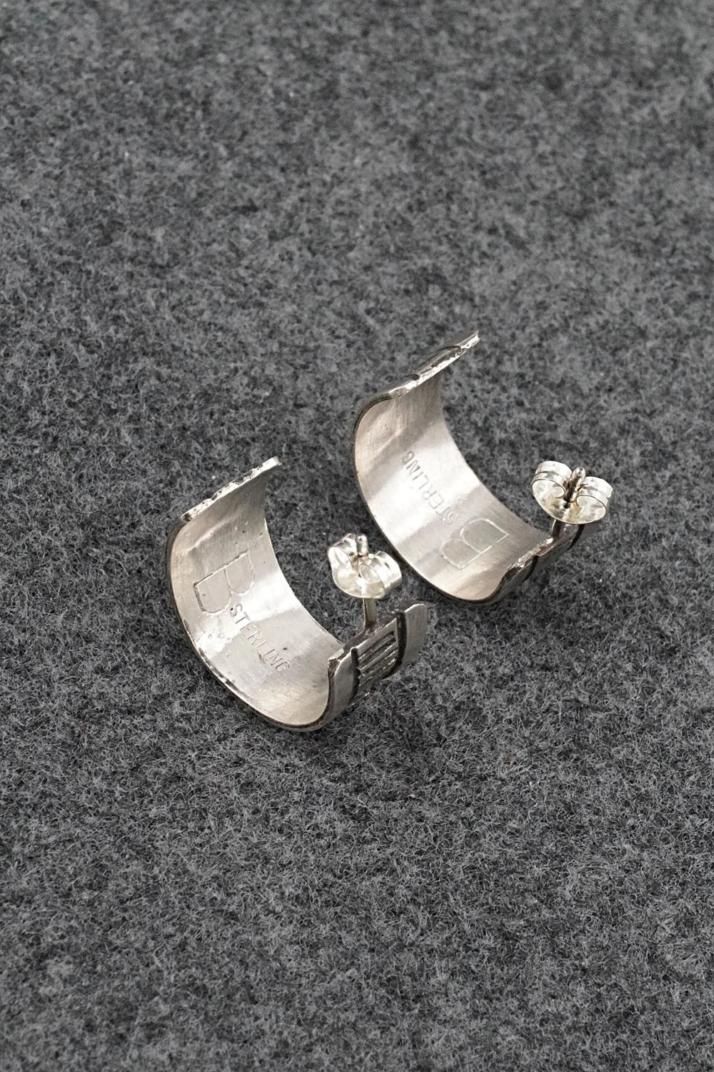 Sterling Silver Hoop Earrings - Elaine Becenti