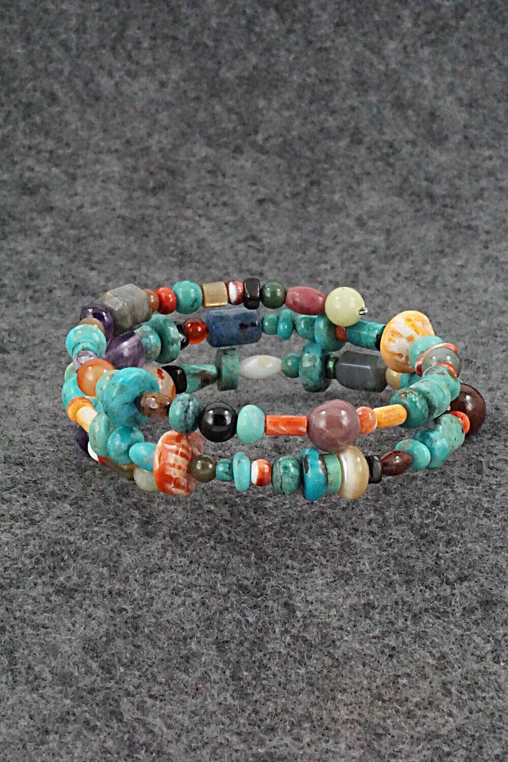 Multi-Stone Beaded Wrap Bracelet - Helen Tsosie