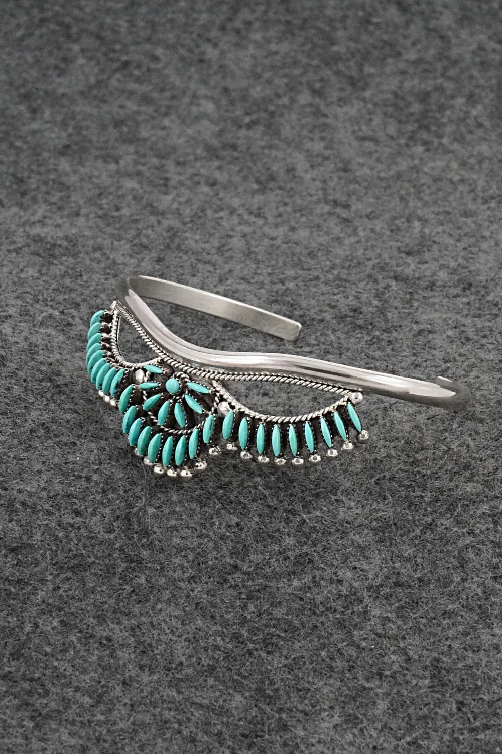 Turquoise & Sterling Silver Bracelet - Stewart Nakatewa