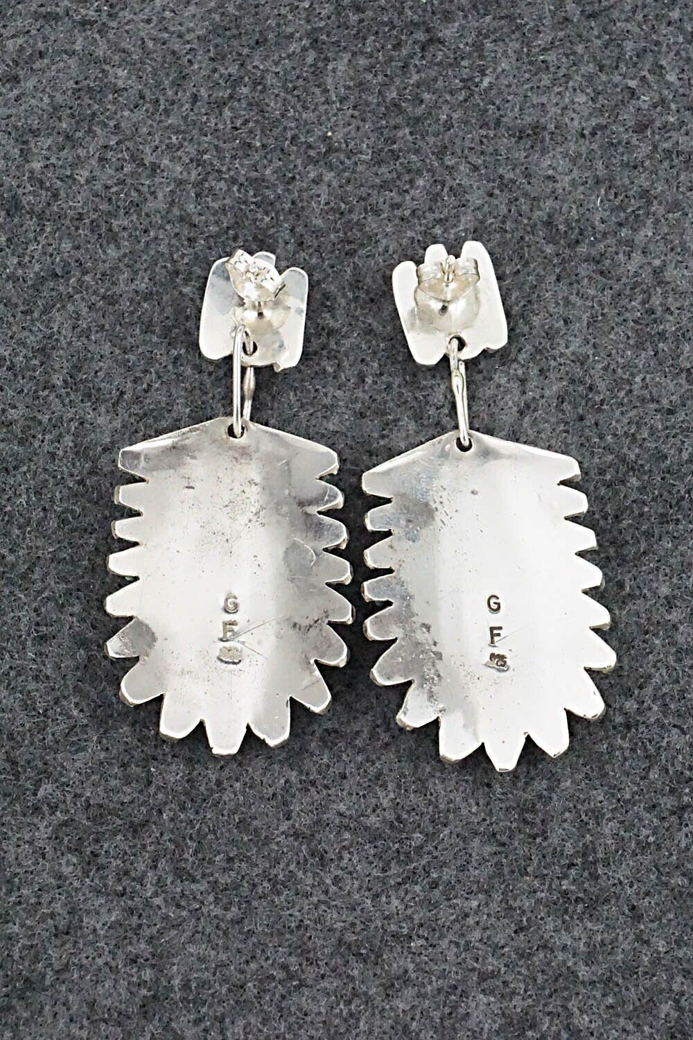 Turquoise & Sterling Silver Earrings - Geraldine Faber