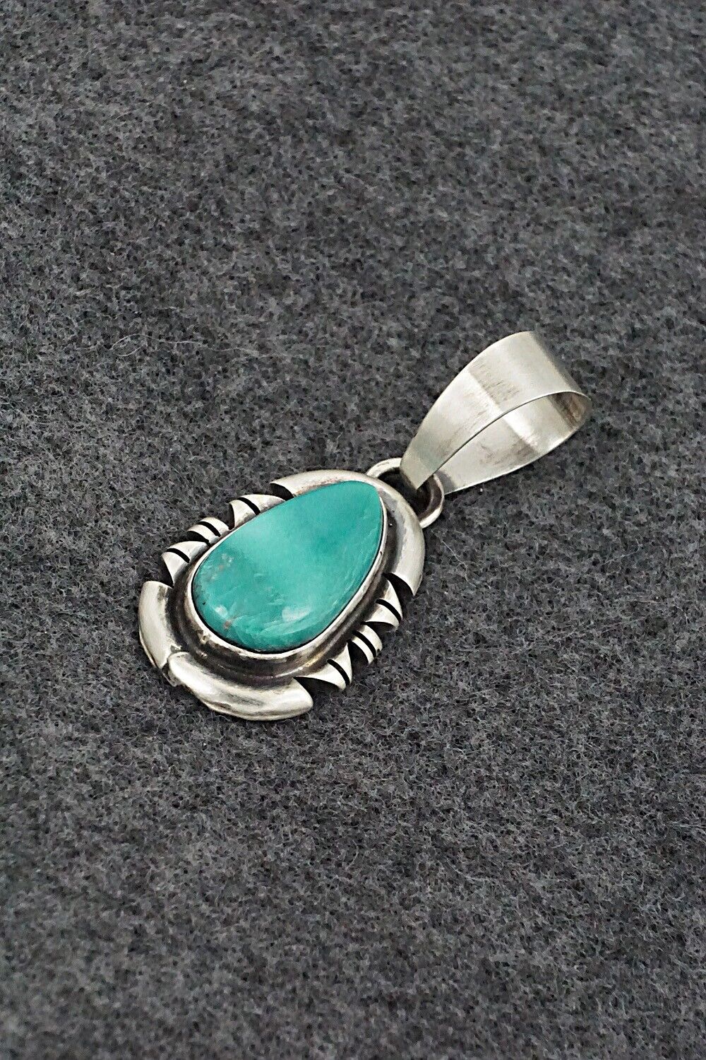 Turquoise & Sterling Silver Pendant - Randy Billy
