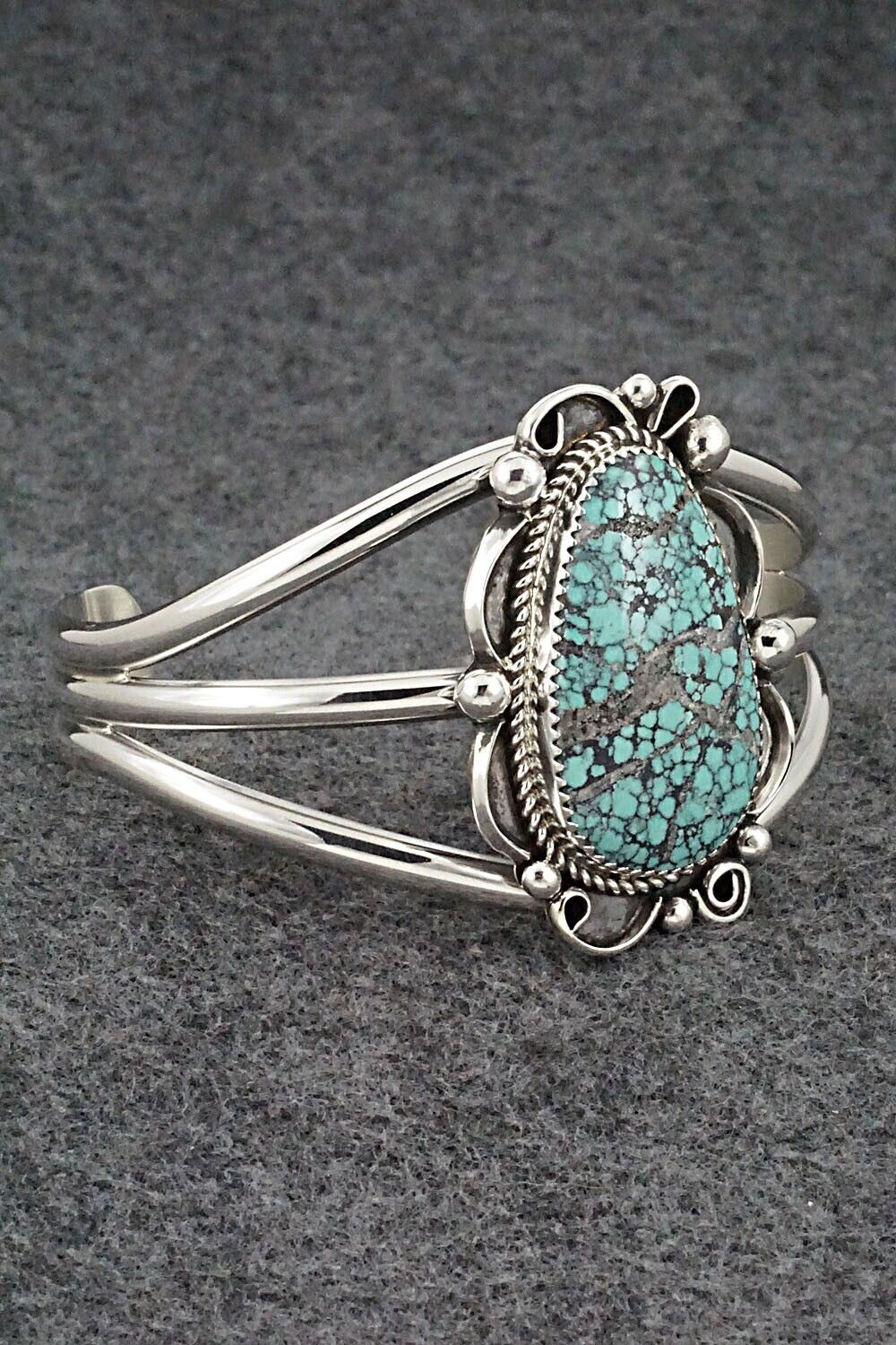 Turquoise & Sterling Silver Bracelet - Leslie Nez