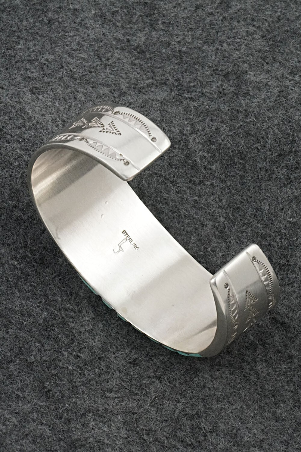 Turquoise & Sterling Silver Bracelet - Leonard Jim