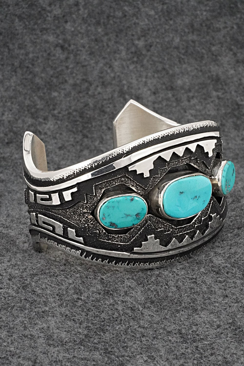 Turquoise & Sterling Silver Vintage Bracelet - Thomas Singer