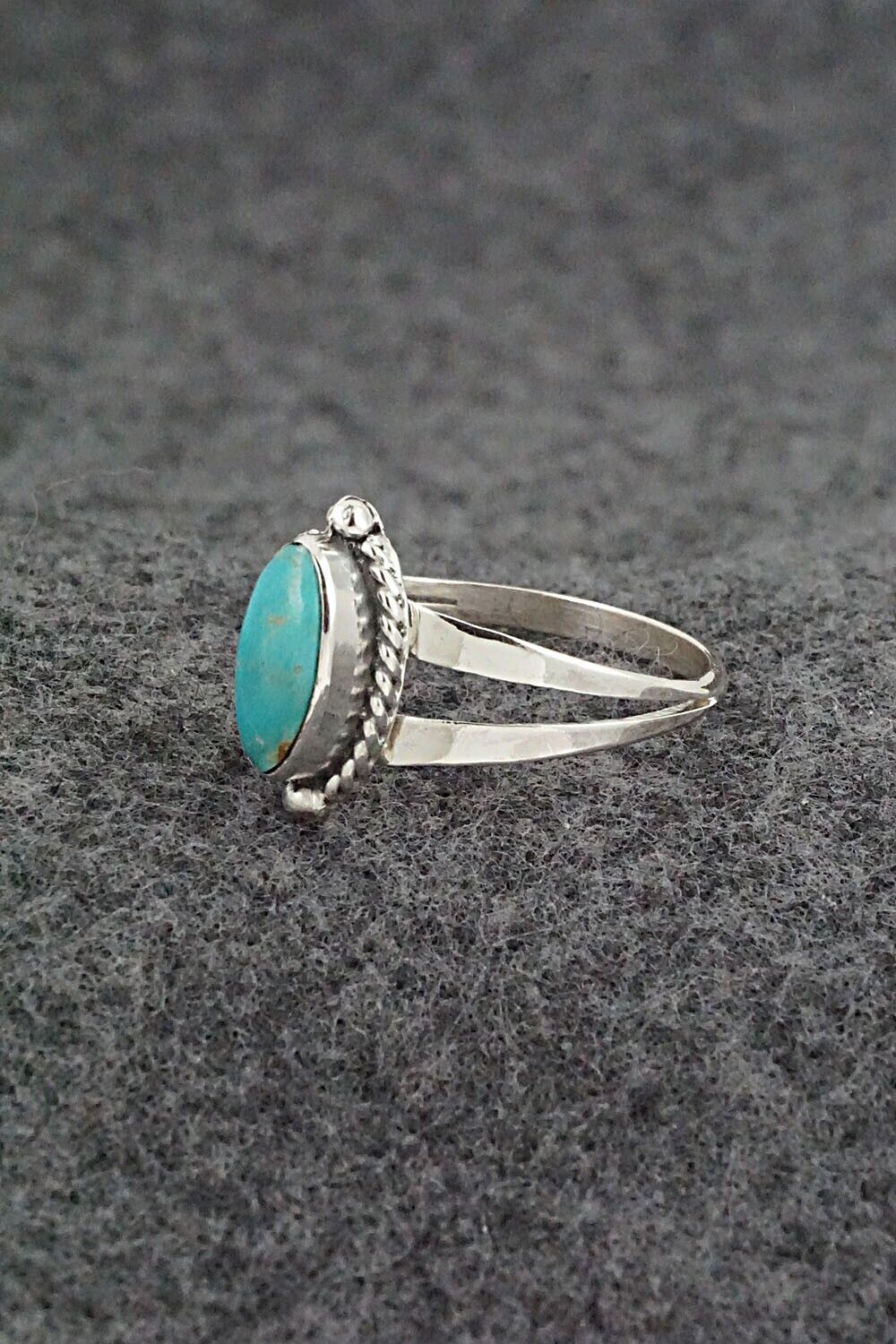 Turquoise & Sterling Silver Ring - Alice Rose Saunders - Size 8.75