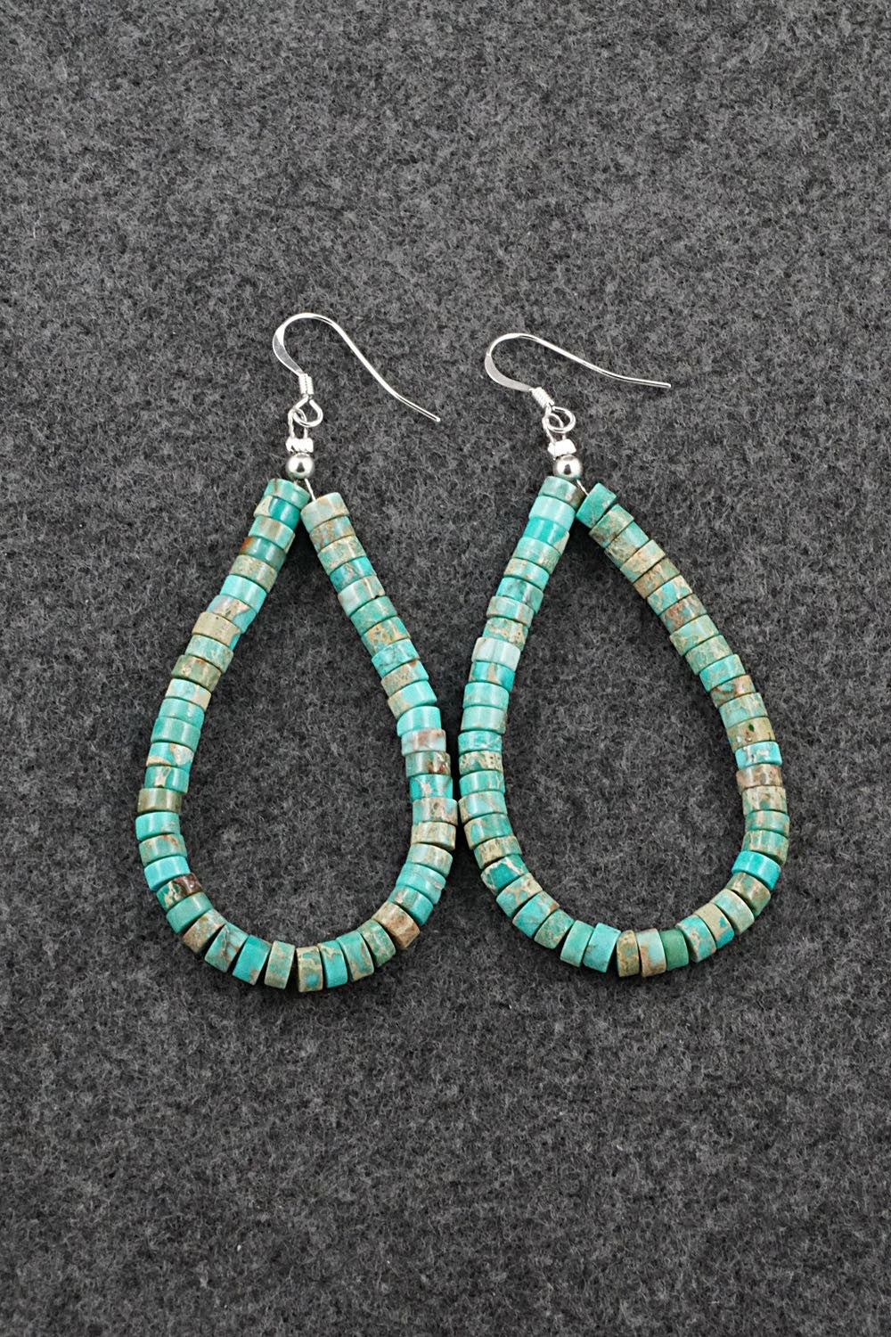 Turquoise & Sterling Silver Earrings - Doreen Jake
