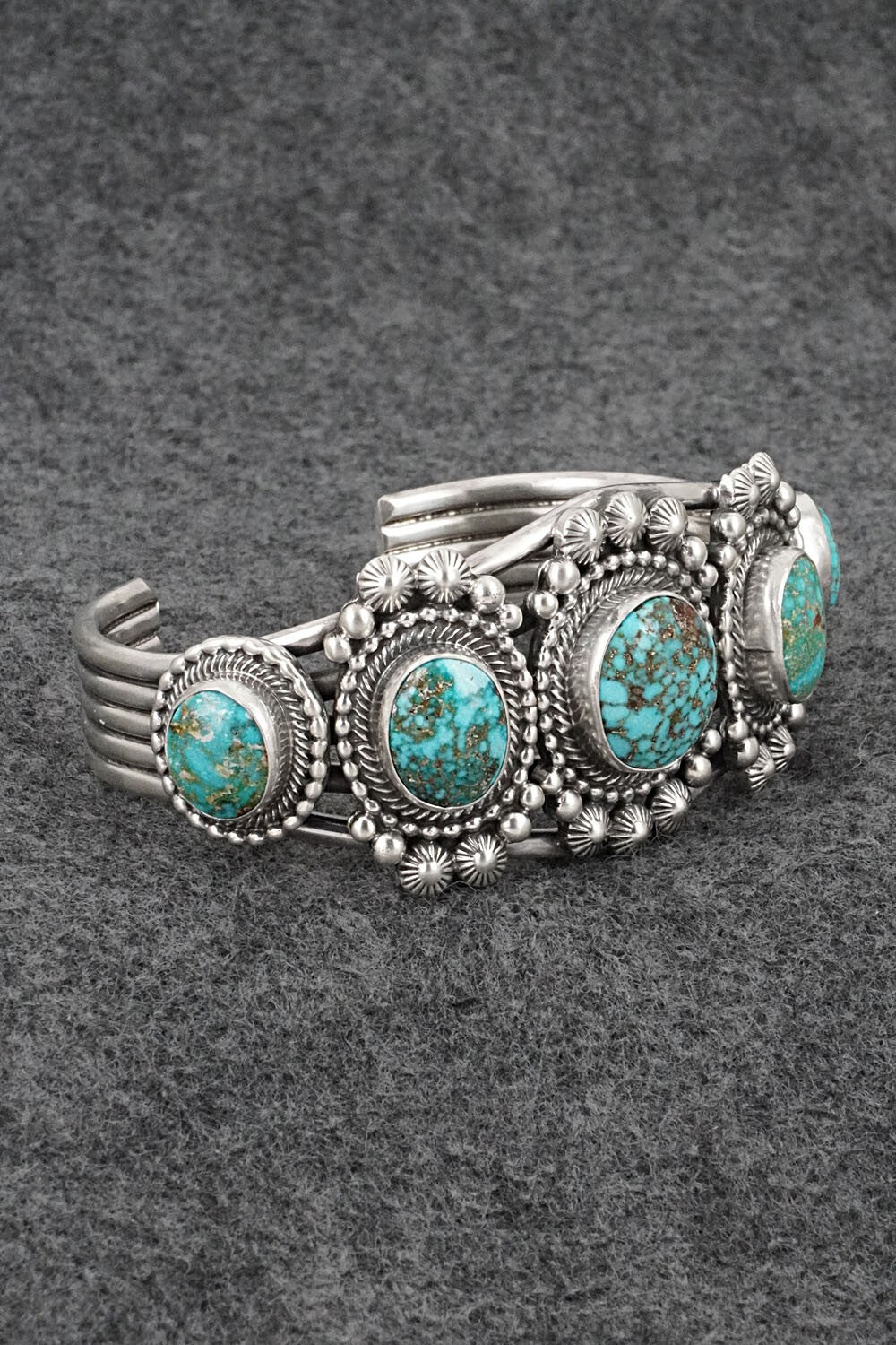 Turquoise and Sterling Silver Bracelet - Tom Lewis