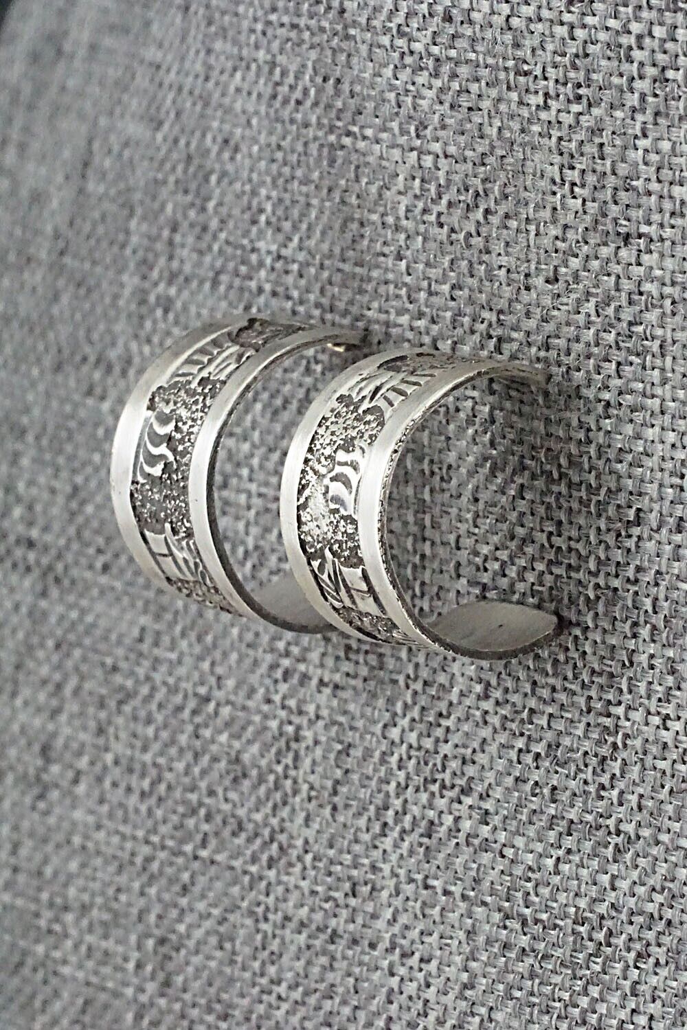 Sterling Silver Hoop Earrings - Elaine Becenti