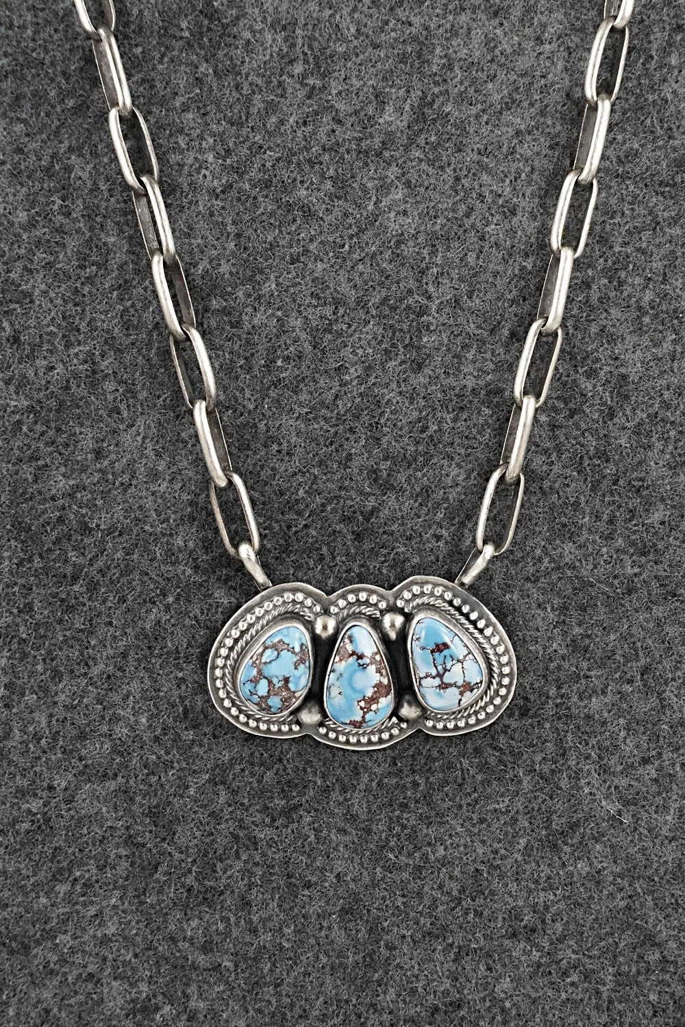 Turquoise & Sterling Silver Necklace - Kathleen Livingston