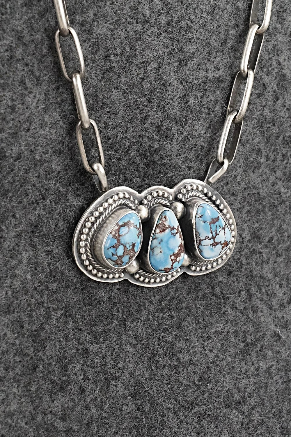 Turquoise & Sterling Silver Necklace - Kathleen Livingston