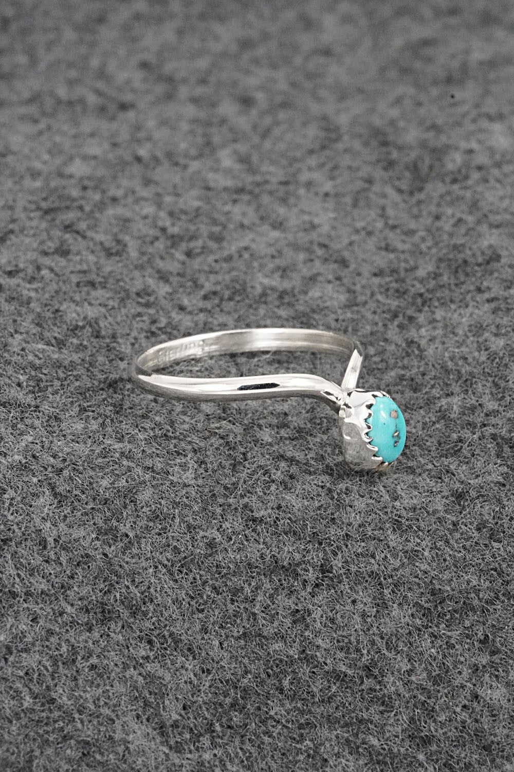 Turquoise & Sterling Silver Ring - Hiram Largo - Size 7.5
