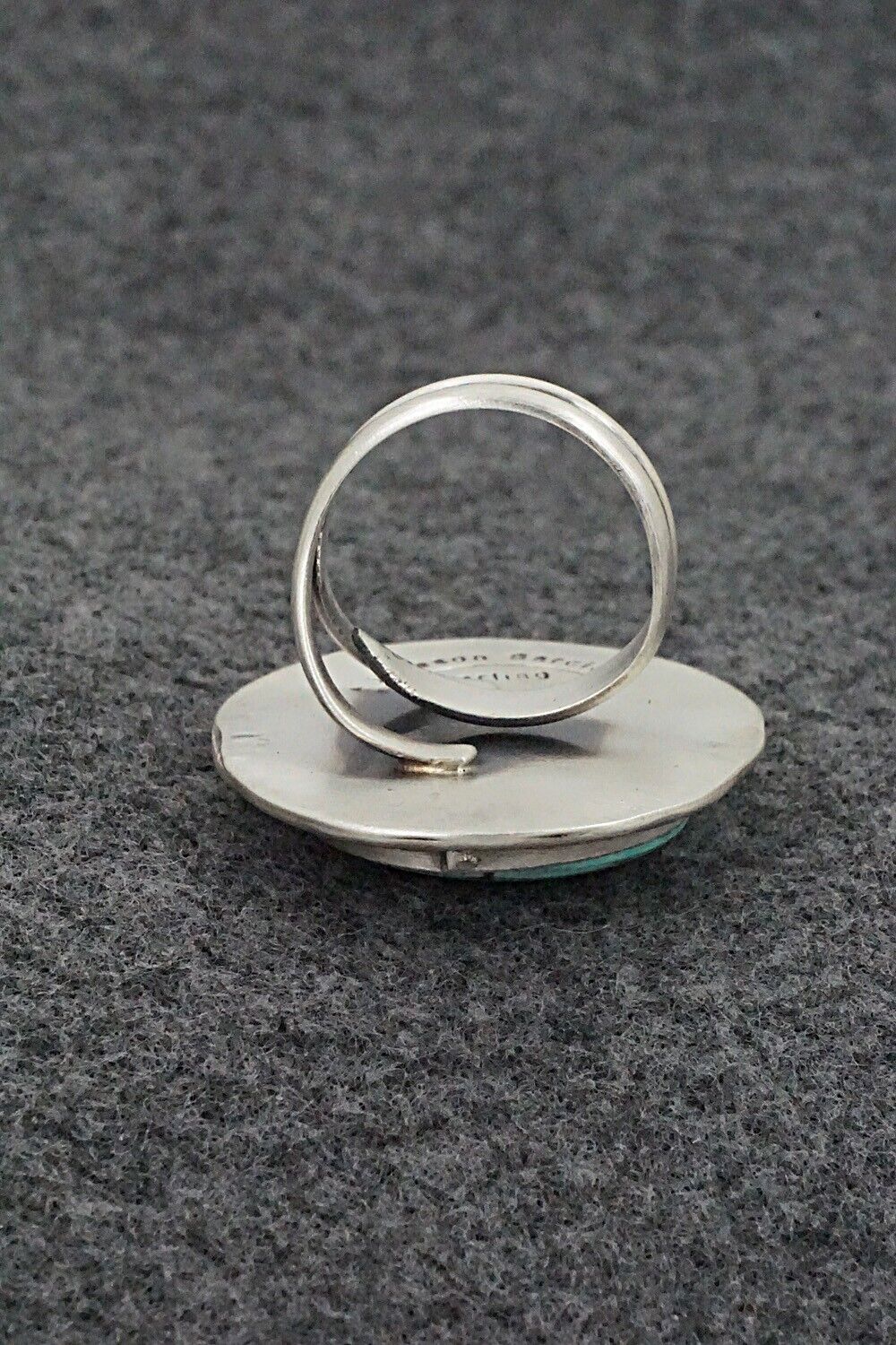 Turquoise & Sterling Silver Ring - Jameson Garcia - Size 7 Adj.