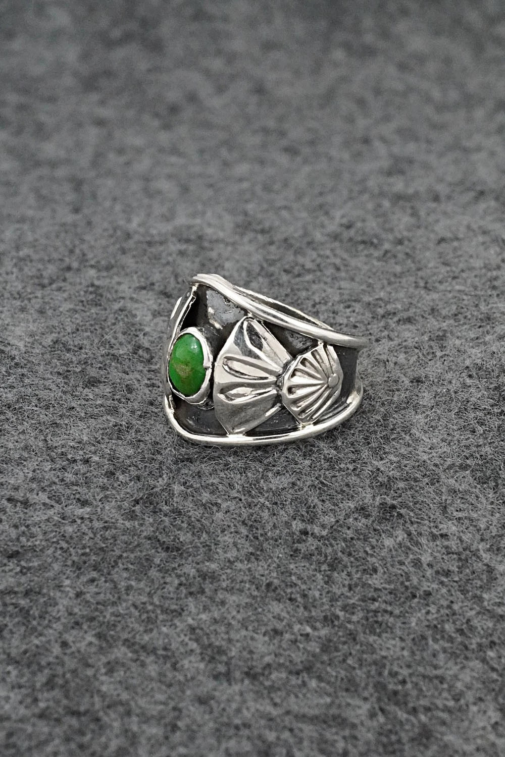 Turquoise & Sterling Silver Ring - Delbert Arviso - Size 8