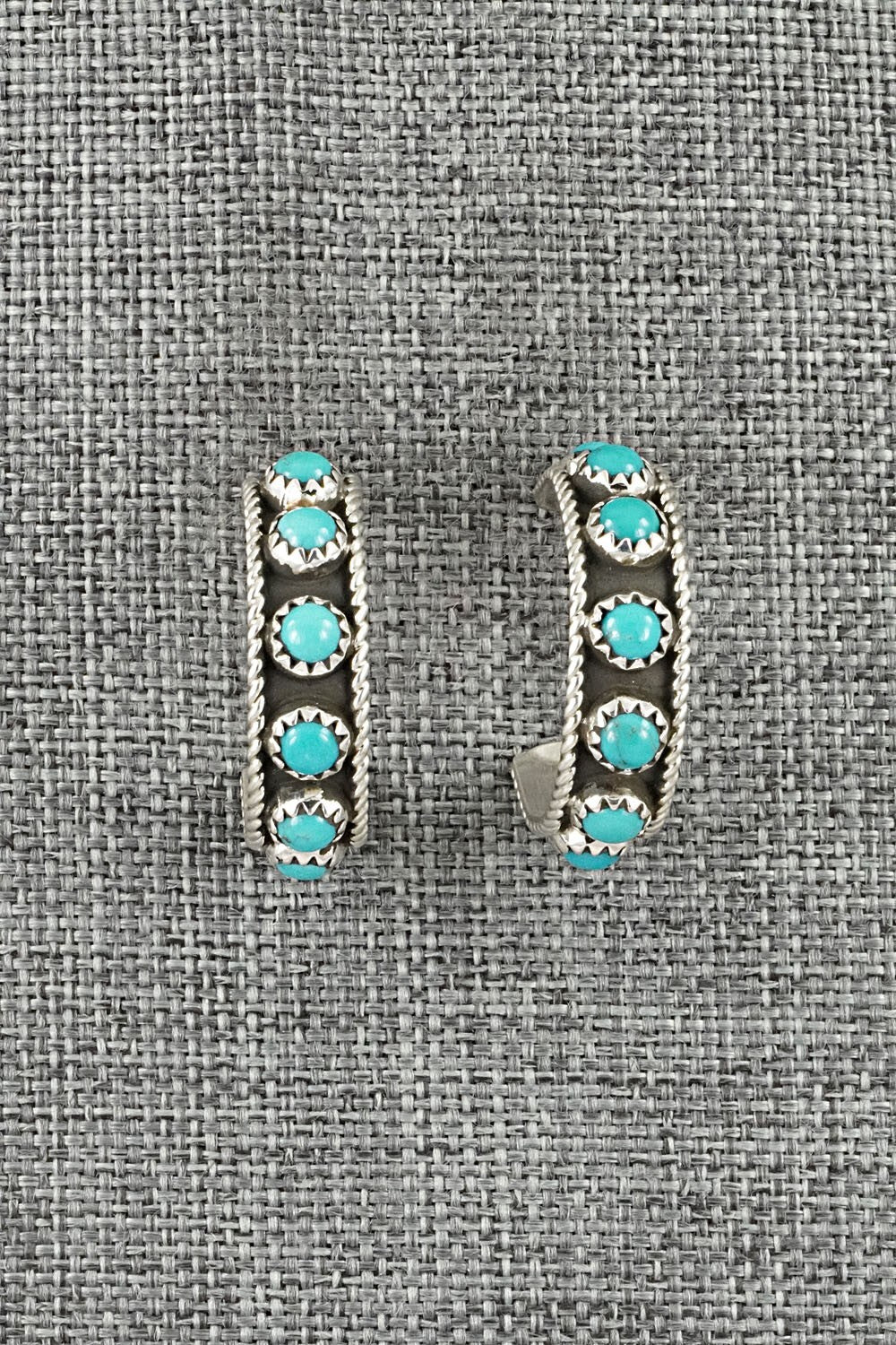 Turquoise & Sterling Silver Earrings - Falencia Yazzie